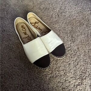 Sam Edelman Cream and Black Espadrilles